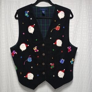Karen Scott  Vintage Festive Holiday Vest. Size Ladies L